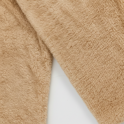 Kapşonlu Beyaz Peluş Welsoft Bere & Atkı – Rüzgar Geçirmez, Kulaklı Polar Şapka & Boyunluk